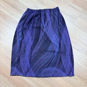 Womens Vintage 90s Skirt Purple Abstract Print Medium Fashion Bug Funky Boho